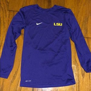 LSU long sleeve dri-fit Tee